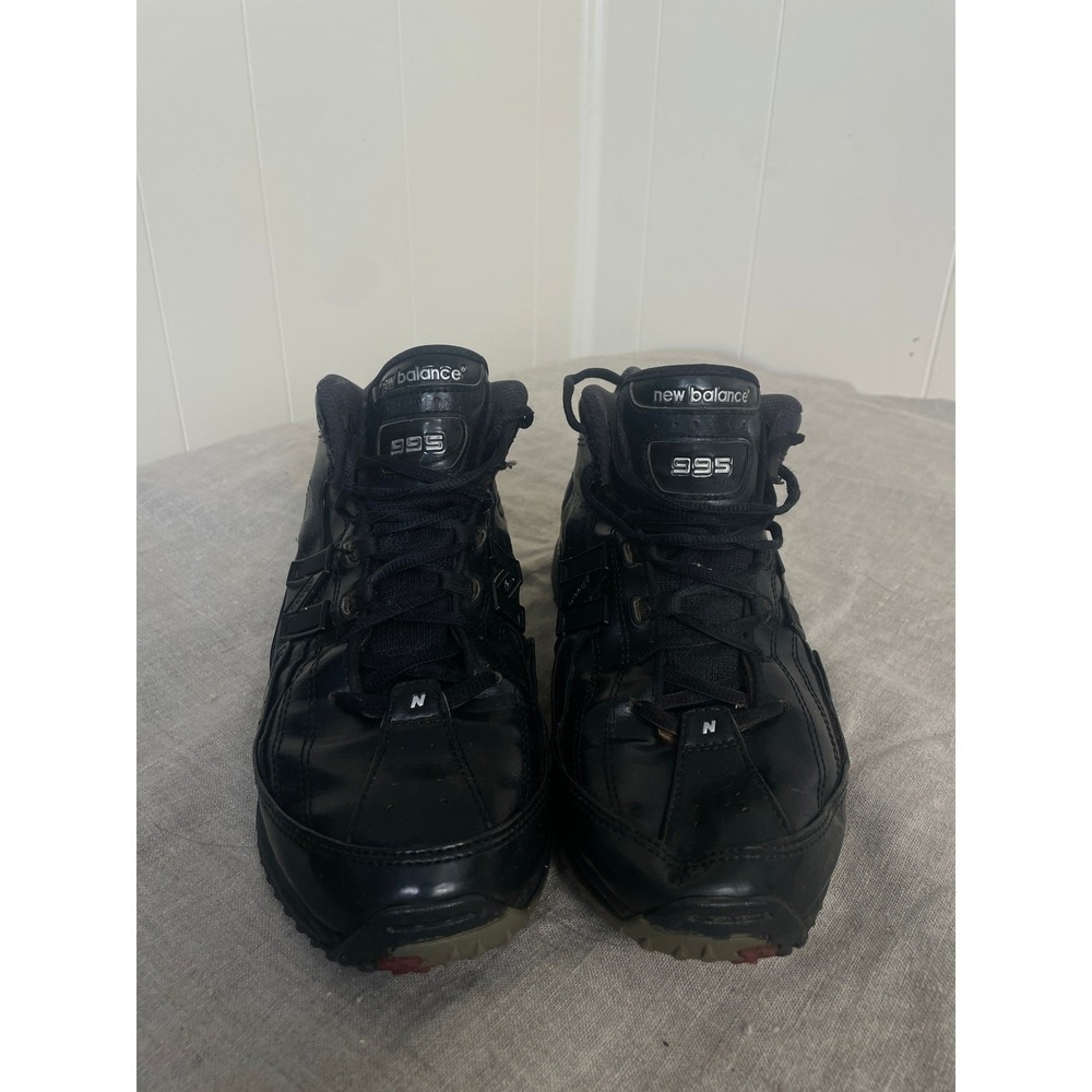 New Balance 995 Umpire Base Shoes Mens 9.5 Black Mid Cut MU995BK Turf Sneakers